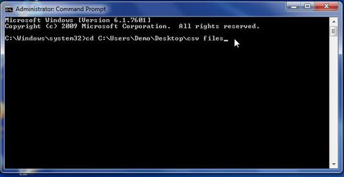 change the directory to your CSV folder