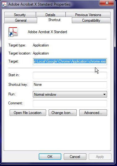 desktop-4 Paste the file URL into the Target field of the desired icon