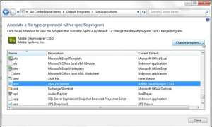 Change XML default program