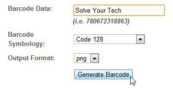 Bar code images creation at barcoding.com