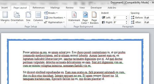 sample of page borders for Microsoft Word