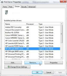 remove old printer drivers that you do not use anymore