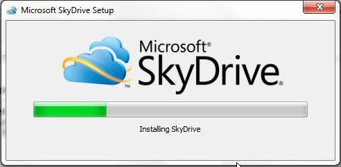 watch the skydrive folder in windows 7 installer in action