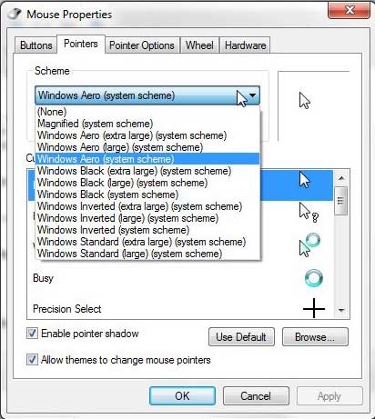 How to Change your Mouse Cursor Windows 10/7