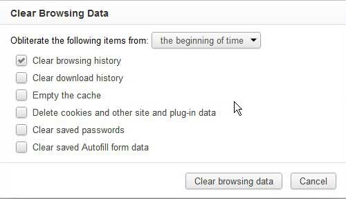 clear your chrome history