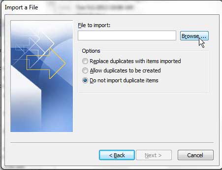 select the excel list file you are importing
