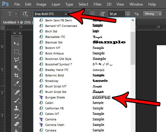how to add the new font in photoshop