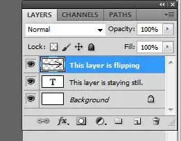 select the layer you want to flip