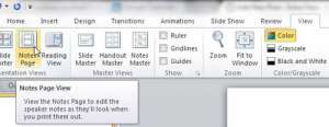 how to print just the notes in powerpoint 2010