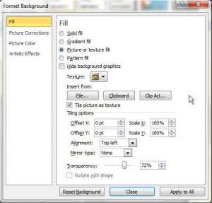 how to put a picture as a background in powerpoint 2010