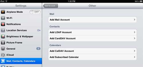 how to set up rcn email on ipad