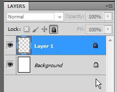 example of locked Photoshop CS5 layers