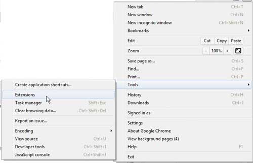 how to delete an extension in google chrome