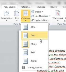 how to delete a column in word 2010