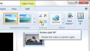 how to flip a video clip in windows live movie maker