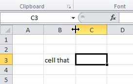 double click cell divider to resize a cell