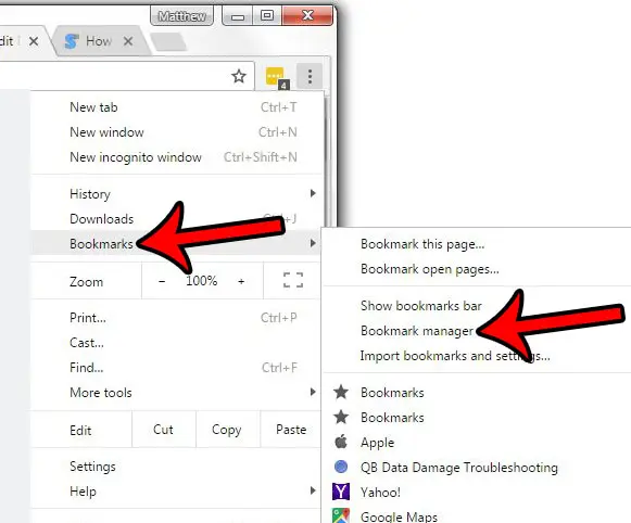 how to remove bookmarks from google chrome