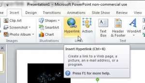 how to hyperlink in powerpoint 2010