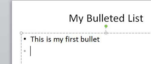create your bullets