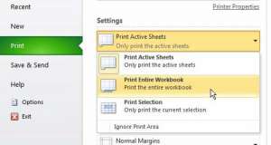 how to print an entire excel 2010 workbook