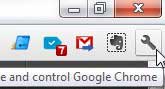 click the wrench icon in chrome