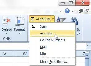 how to average a group of cells in excel 2010