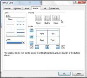 how to change border color in excel 2010