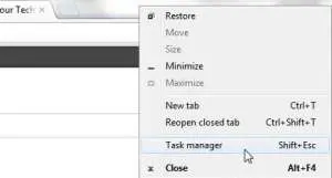 how to open the google chrome task manager