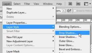 how to add a drop shadow in photoshop cs5