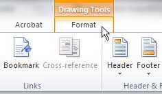 design tools format tab