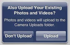 upload or don't upload existing pictures