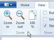 how to zoom in on microsoft paint