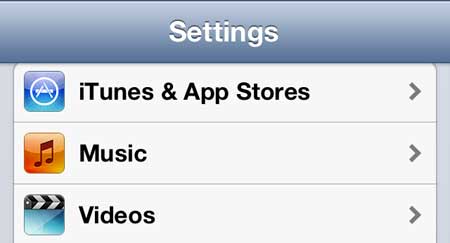 open the iphone 5 music menu
