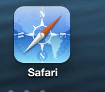 launch the iphone 5 safari browser app