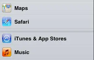 select the safari option