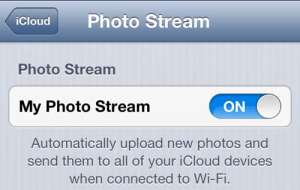 enable iphone photo stream