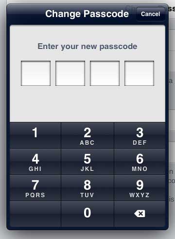 Enter your new passcode