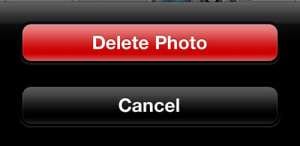 Tap the "Delete Photo" button