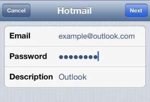 Enter your email account info