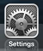 Select the iPhone 5 Settings icon