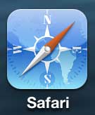 open the iphone 5 safari browser