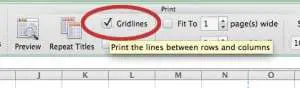 check the gridlines option