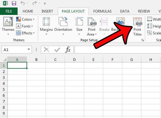how to repeat rows at top of excel page - step 2