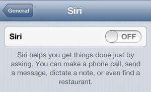 how to disable siri on the iphone 5