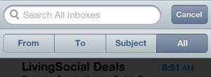 how to search email on the iphone 5