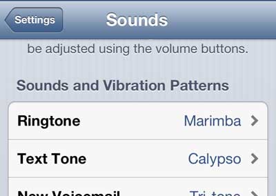 select the ringtone option