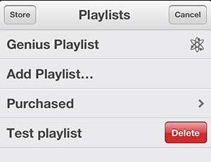 delete a playlist on the iphone 5
