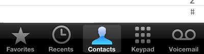select the contacts tab