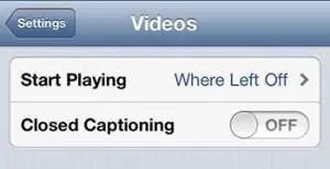 turn off subtitles on the iphone 5