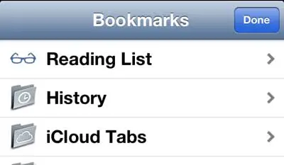 view your safari history on the iphone 5